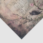 VOLLEDIGE MAAN EN VOGEL GEMENGDE MEDIA DECOUPAGE TISSUEPAPIER (Detail)