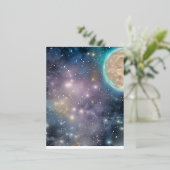 Volledige maan folie feestdagen briefkaart (Staand Voorkant)