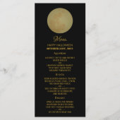 Volledige maan, Halloween-partijmenu Menu (Voorkant)