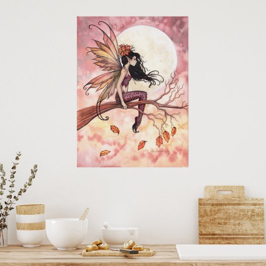 Volledige maan in het najaar van het Poster van de (Keuken)