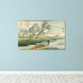 Volledige maan in Seba Canvas Afdruk (Insitu (Houten vloer))