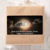 Volledige maan in troebele nacht etiket (Insitu)