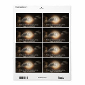 Volledige maan in troebele nacht etiket (Full Sheet)