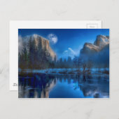 Volledige maan in Yosemite Briefkaart (Voorkant / Achterkant)