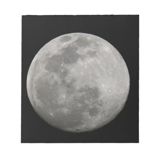 Volledige maan in zwart-wit. Krediet als Arthur Notitieblok (Voorkant)