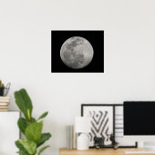 Volledige maan in zwart-wit. Krediet als Arthur Poster (Thuiskantoor)