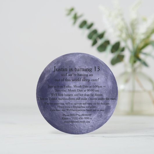 Volledige maan kaart (Staand voorkant)