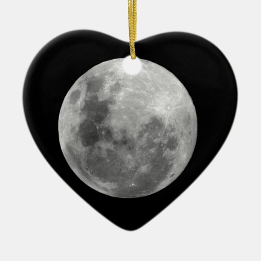 Volledige maan keramisch ornament (Voorkant)