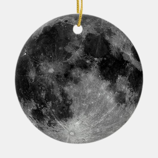 Volledige maan keramisch ornament (Voorkant)