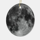 Volledige maan keramisch ornament (Links)