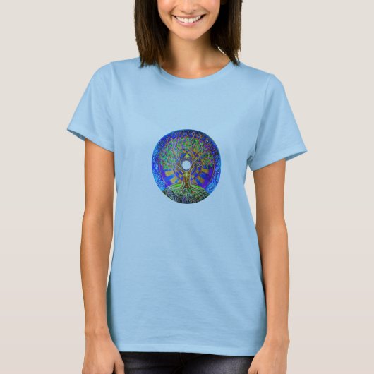 Volledige maan Mandala T-Shirt (Voorkant)