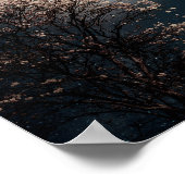 Volledige maan met bloedige boom poster (Hoek)