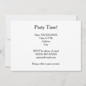 Volledige maan met een Klok en Uitnodiging van de (Achterkant)