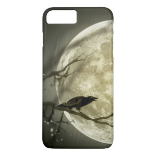 Volledige maan met een Raven iPhone 8/7 Plus Hoesje