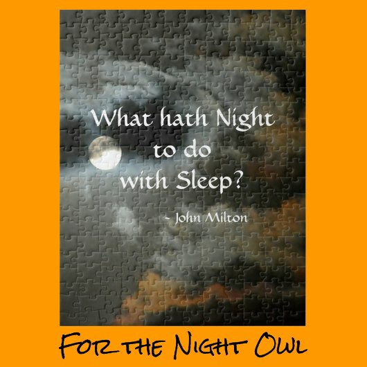 Volledige maan met Nighttime quote Legpuzzel