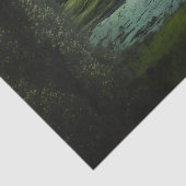 Volledige maan met ontkoppeling van bomen en rivie tissuepapier (Detail)