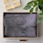 Volledige maan met Paarse Ravens-borstpapier Tissuepapier (Geschenk)