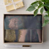 Volledige maan met roze Floral Trees ontkoppelen Tissuepapier (Geschenk)