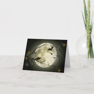 Volledige maan met vleermuizen en Raven. Kaart