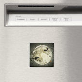 Volledige maan met vleermuizen en Raven Magneet (Insitu (Vaatwasser))