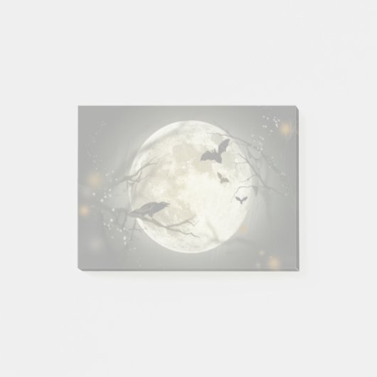 Volledige maan met vleermuizen en Raven Post-it® Notes (Voorkant)