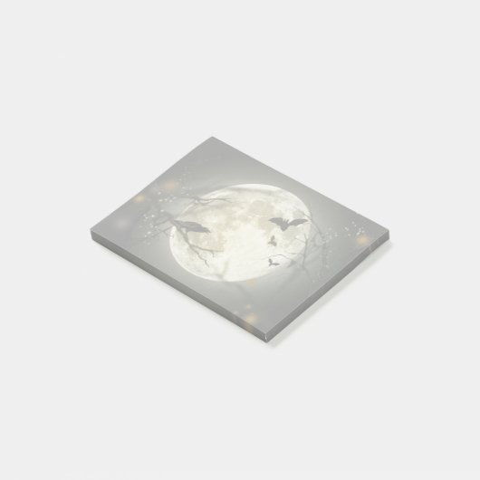 Volledige maan met vleermuizen en Raven Post-it® Notes (Schuin)