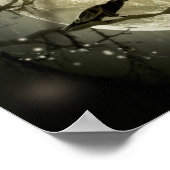 Volledige maan met vleermuizen en Raven Poster (Hoek)