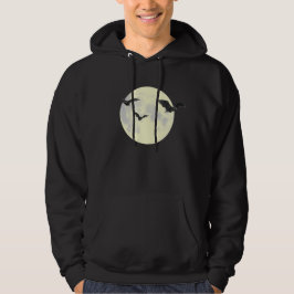Volledige maan met vleermuizen hoodie
