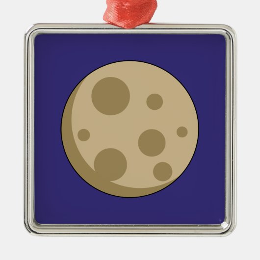 Volledige maan metalen ornament (Voorkant)