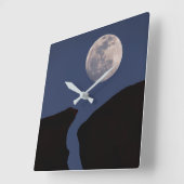 Volledige maan | Monument Valley, Arizona Vierkante Klok (Hoek)