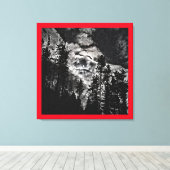 Volledige maan op een troebel nachtelijk Abstract Canvas Afdruk (Insitu (Houten vloer))