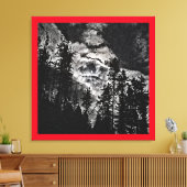 Volledige maan op een troebel nachtelijk Abstract Canvas Afdruk (Insitu (Woonkamer))