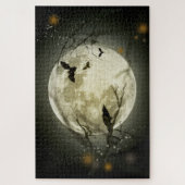 Volledige maan op Halloween Legpuzzel (Verticaal)