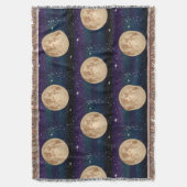 Volledige maan op Sterrennacht handtekening Deken (Voorkant Verticaal)