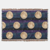 Volledige maan op Sterrennacht handtekening Deken (Voorkant)