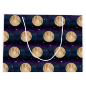 Volledige maan op Sterrennacht handtekening Groot Cadeauzakje (Achterkant)
