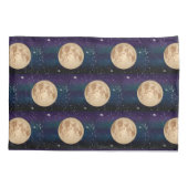 Volledige maan op Sterrennacht handtekening Kussensloop (Achterkant-Links)