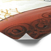 Volledige maan op zonsondergang poster (Hoek)