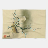 Volledige maan over Blossoming Branch 1895 Theedoek (Horizontaal)