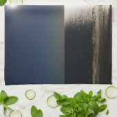 Volledige maan over de Atlantische Oceaan Theedoek (Gevouwen)