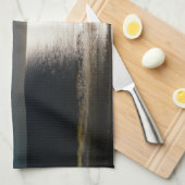 Volledige maan over de Atlantische Oceaan Theedoek (Quarter Fold)