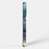 Volledige maan over de oceaan iPhone hoesje (Rechterkant)
