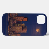 Volledige maan over de skyline van Seattle Case-Mate iPhone Case (Achterkant (horizontaal))