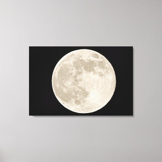 Volledige maan over de toetsen van Florida Canvas Afdruk (Voorkant)
