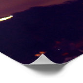 Volledige maan over Franklin, Tennessee Poster (Hoek)