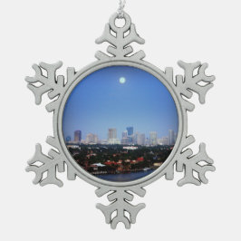 Volledige maan over Ft. Lauderdale Tree Ornament