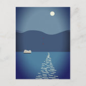 Volledige maan over het Briefkaart van het landsch (Voorkant)