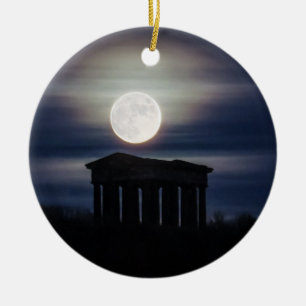 Volledige maan over Penshaw Monument Keramisch Ornament