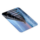 Volledige maan over pier, Californië Magneet (Rechterzijde)