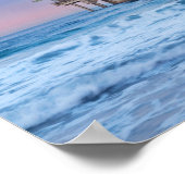 Volledige maan over pier, Californië Poster (Hoek)